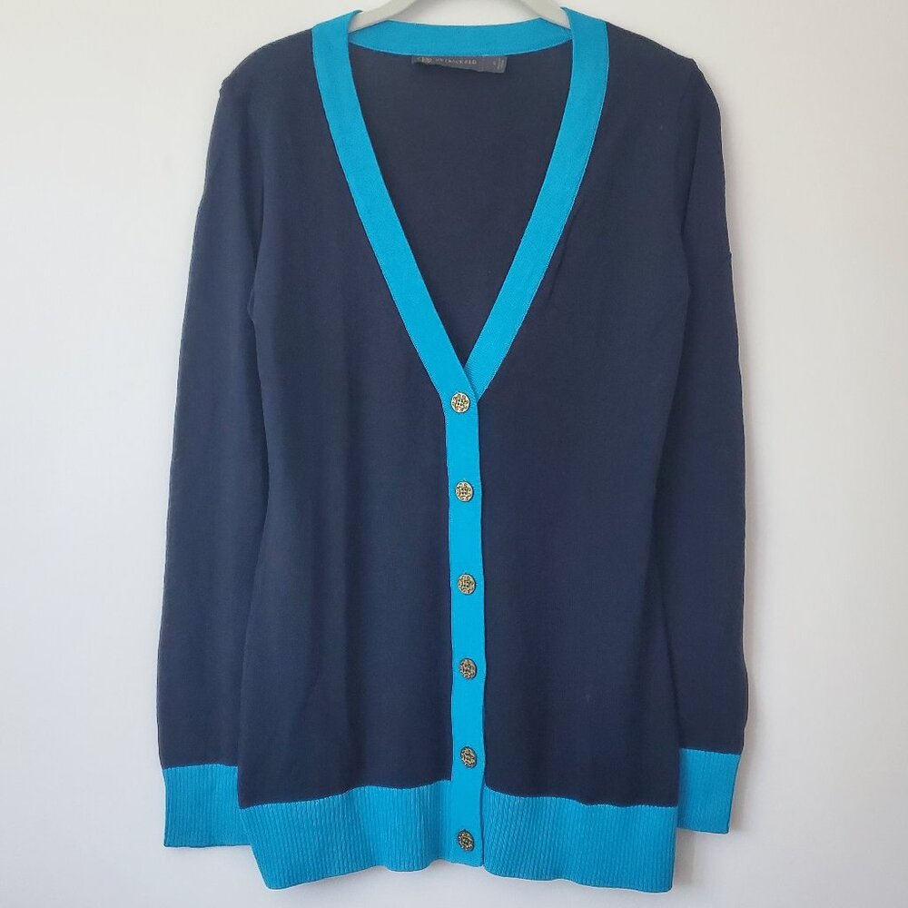 Blue cardigan with details